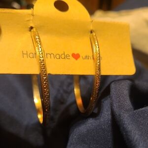 Elegant Gold-Tone Hoop Earrings